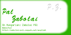 pal zabolai business card