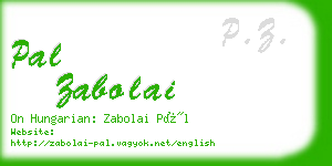 pal zabolai business card